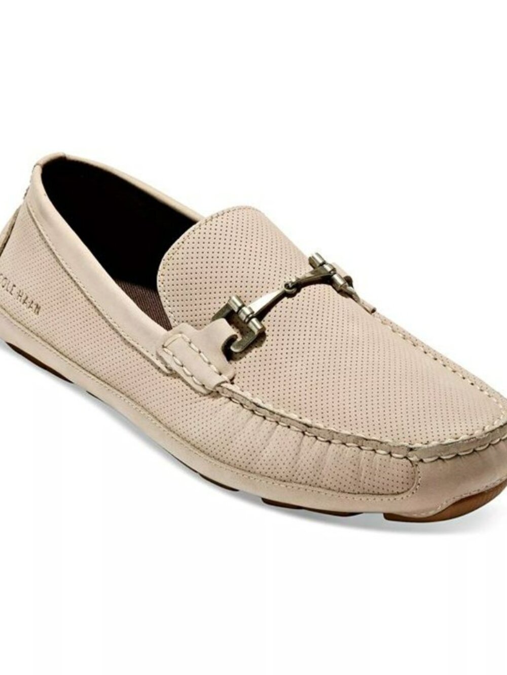 Cole Haan Men's Wyatt Sesame Nubuck Leather Bit Driver Size 8.5 (MSRP $180)